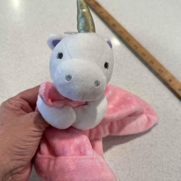 Falls Creek Lovey Pink Unicorn Plush Security Blanket - Picture 8 of 8
